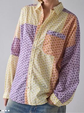 BDG by Urban Outfitters Alex Spliced Shirt